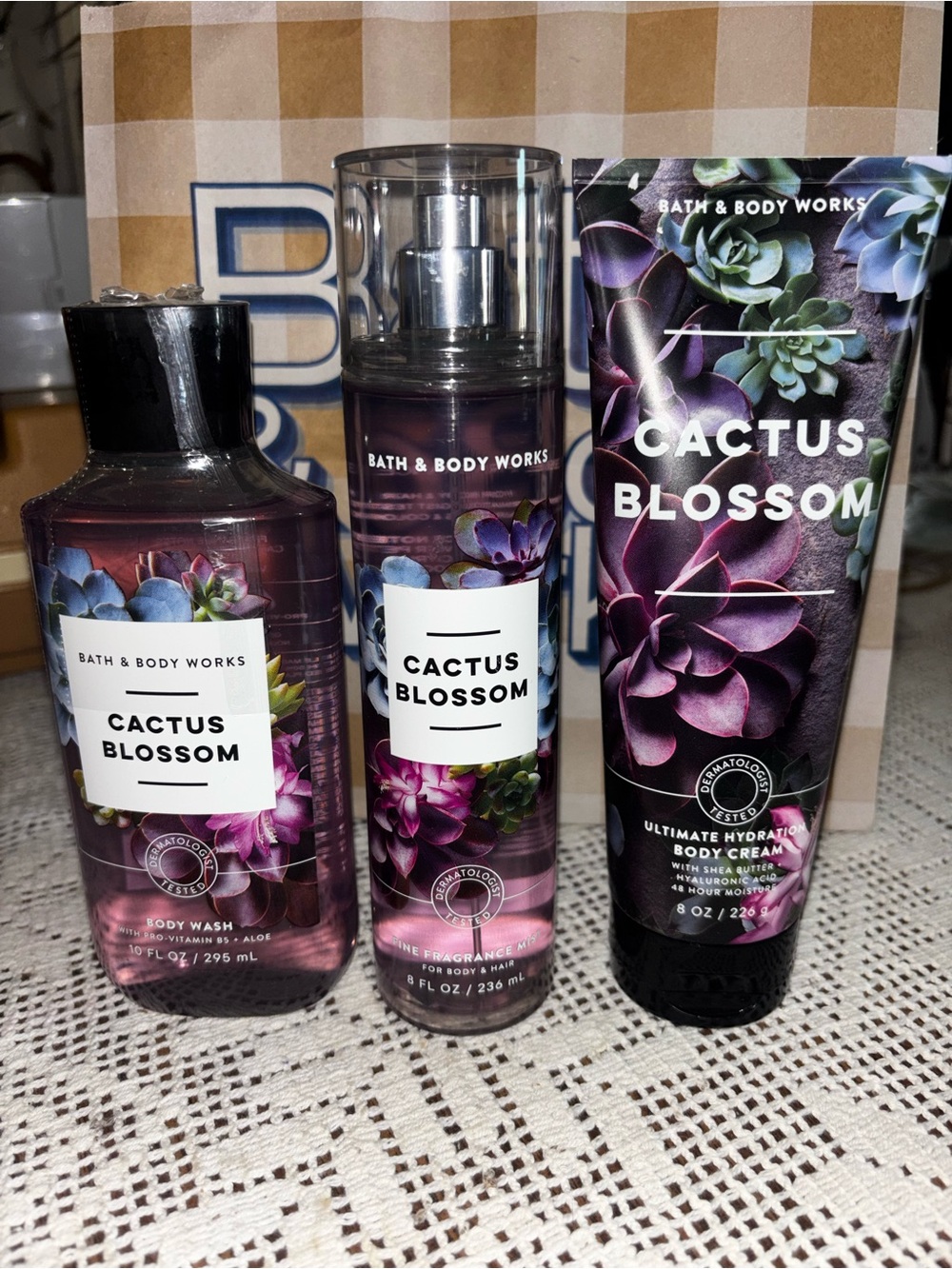 (2026)Bath & Body Works Cactus Blossom Bath & Body Set - Purple